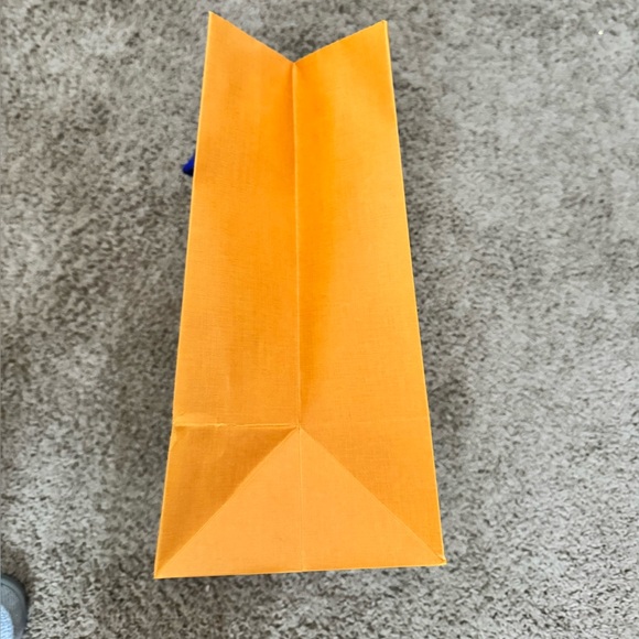 Authentic Louis Vuitton Orange Black Logo Paper Shopping Bag - Picture 3 of 8